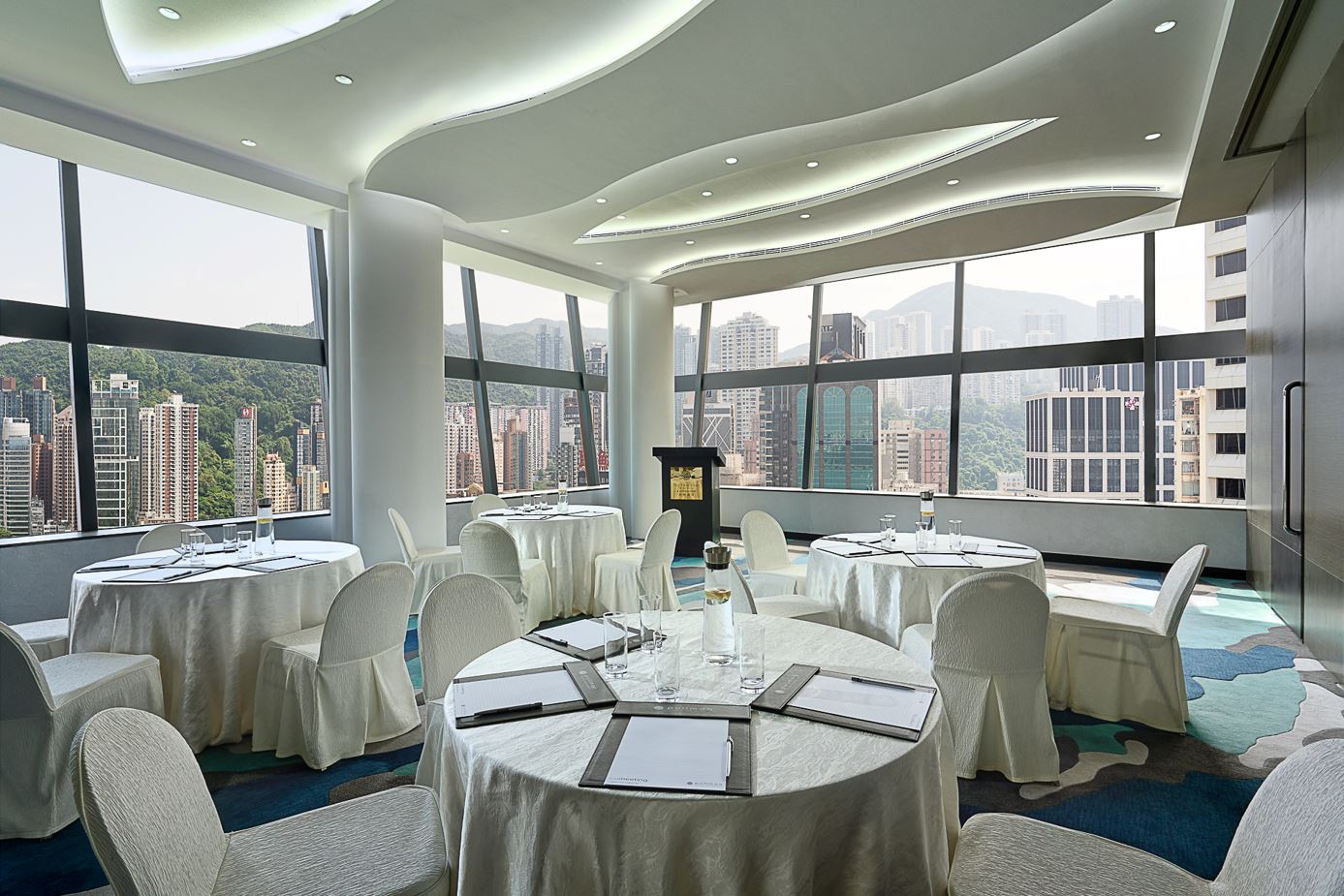 The Park Lane Room meeting set-up on the 27th floor of the Park Lane Hong Kong hotel